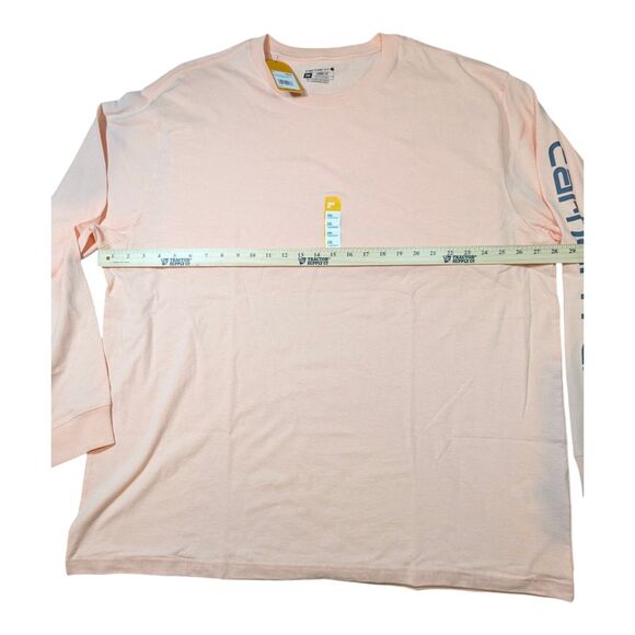 Carhartt Mens Tropical Peach TK0231-M Workwear Loose-Fit Long-Sleeve 2XL - Picture 7 of 8
